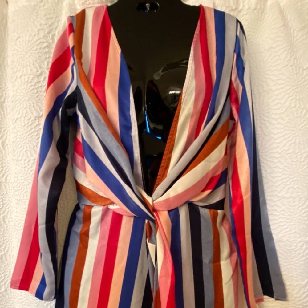 Satin striped Vici dress